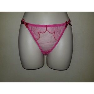 Agent Provocateur Lorna thong size AP 4 Large pink with red trim NWT